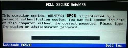 Dell 8FC8 Password reset